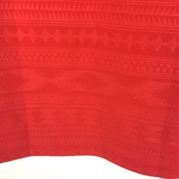 LULAROE Cassie Pencil Skirt Textured Solid Red Aztec Southwestern Size XS NWT - Picture 8 of 9